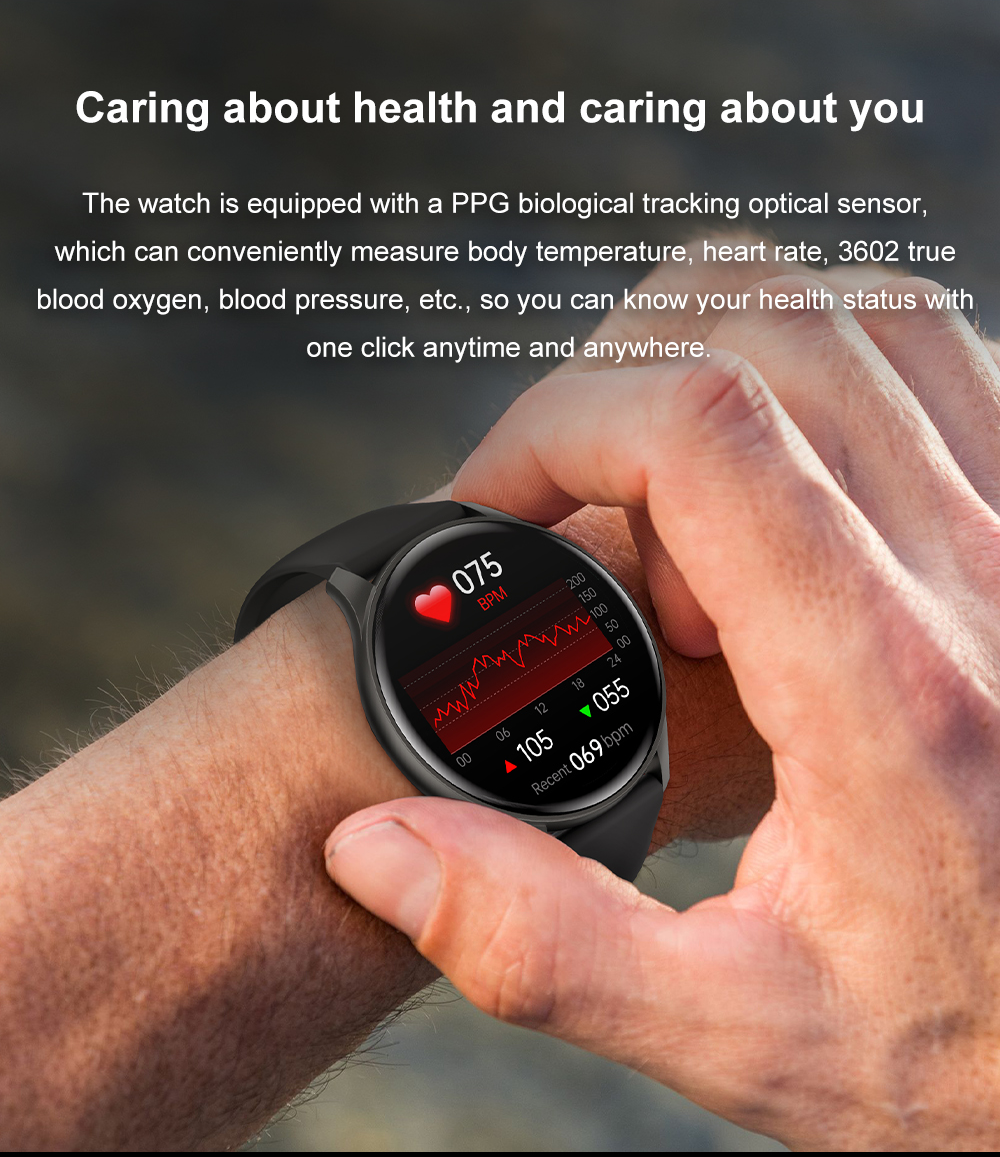 Smart Watch(Answer/Make Call), 1.43" Smartwatch for Men Women 24+ Sport Modes,Fitness Activity Tracker Heart Rate Sleep Monitor IP67 Waterproof Pedometer, Smart Watches for Android iOS (Black)